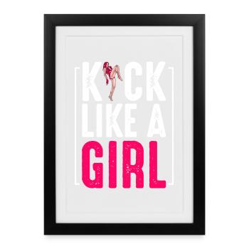 kickboxing - Affiche encadrée (27 × 37 cm) - noir - Devant