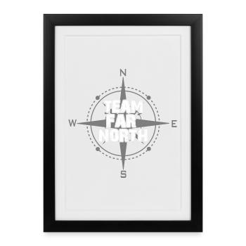Team Far North | Nordland | North - Framed poster (27 × 37 cm) - black - Front