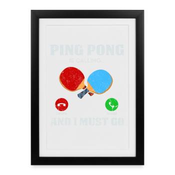 Appel de ping-pong : Commencez dès maintenant - Affiche encadrée (27 × 37 cm) - noir - Devant
