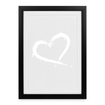 herz - Affiche encadrée (27 × 37 cm) - noir - Devant