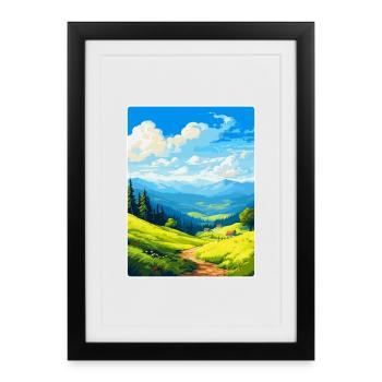 Harz Mountains Germany Vintage Travel Poster WPA - Framed poster (27 × 37 cm) - black - Front