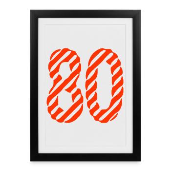 ANNIVERSAIRE. HAPPY BIRTHDAY. JOYEUX ANNIVERSAIRE. - Affiche encadrée (27 × 37 cm) - noir - Devant