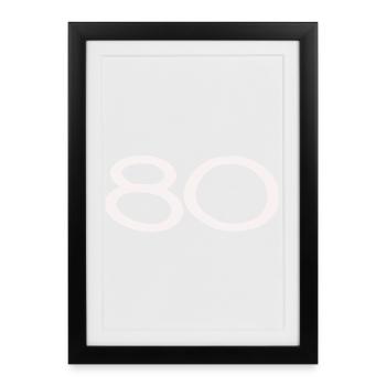 ANNIVERSAIRE. HAPPY BIRTHDAY. JOYEUX ANNIVERSAIRE. - Affiche encadrée (27 × 37 cm) - noir - Devant