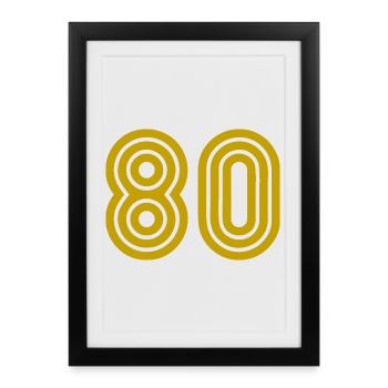 ANNIVERSAIRE. HAPPY BIRTHDAY. JOYEUX ANNIVERSAIRE. - Affiche encadrée (27 × 37 cm) - noir - Devant