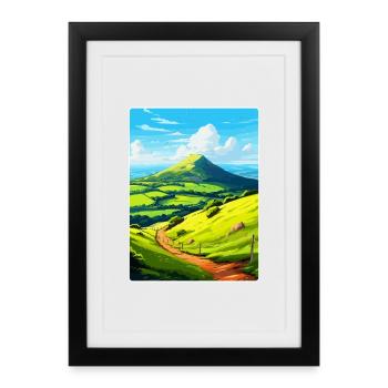 Duncryne Hill Stirling Vintage Travel Poster WPA - Framed poster (27 × 37 cm) - black - Front