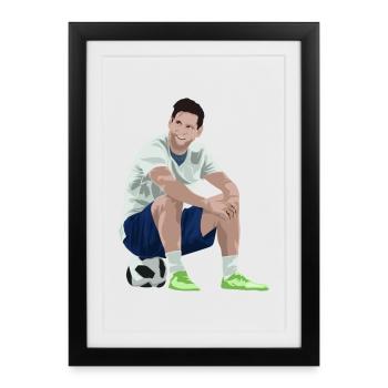 Furiose Sitzfussball Meisterschaft - Gerahmtes Poster (27 × 37 cm) - Schwarz - Vorne