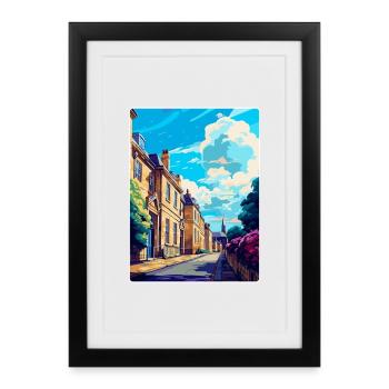 Chipping Norton England Uk Travel Poster Souvenir - Framed poster (27 × 37 cm) - black - Front
