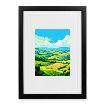 Camel Valley Cornwall England Uk Travel Poster WPA - Framed poster (27 × 37 cm) - black - Front