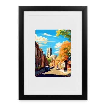 Richmond England Uk Vintage Travel Poster Souvenir - Framed poster (27 × 37 cm) - black - Front