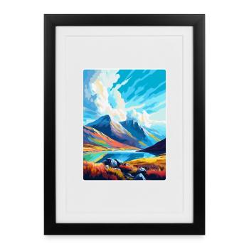 Ben Lomond Scotland Uk Travel Poster Souvenir WPA - Framed poster (27 × 37 cm) - black - Front