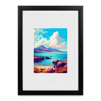 Isle Of Arran Scotland Uk Travel Poster Souvenir - Framed poster (27 × 37 cm) - black - Front