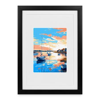 Poole Harbour England Uk Vintage Travel Poster WPA - Framed poster (27 × 37 cm) - black - Front