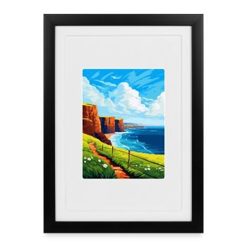 Isle Of Hoy Scotland Uk Vintage Travel Poster WPA - Framed poster (27 × 37 cm) - black - Front