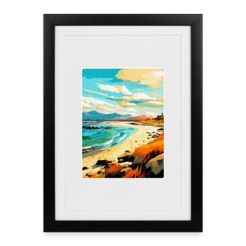 Isle Of Harris Scotland Uk Vintage Travel Poster - Framed poster (27 × 37 cm) - black - Front
