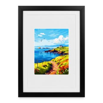 Isle Of Seil Scotland Uk Vintage Travel Poster WPA - Framed poster (27 × 37 cm) - black - Front