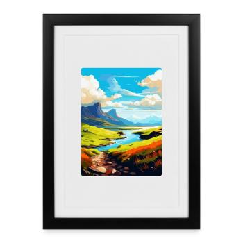 Isle Of Skye Scotland Uk Vintage Travel Poster WPA - Framed poster (27 × 37 cm) - black - Front