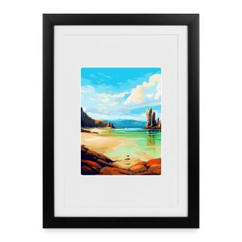 Isle Of Lewis Scotland Uk Vintage Travel Poster - Framed poster (27 × 37 cm) - black - Front