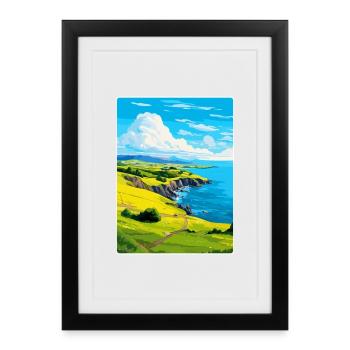 Isle Of Seil Scotland Uk Vintage Travel Poster WPA - Framed poster (27 × 37 cm) - black - Front