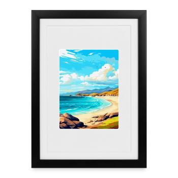 Isle Of Harris Scotland Uk Vintage Travel Poster - Framed poster (27 × 37 cm) - black - Front