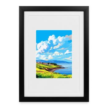 Isle Of Bute Scotland Uk Vintage Travel Poster WPA - Framed poster (27 × 37 cm) - black - Front