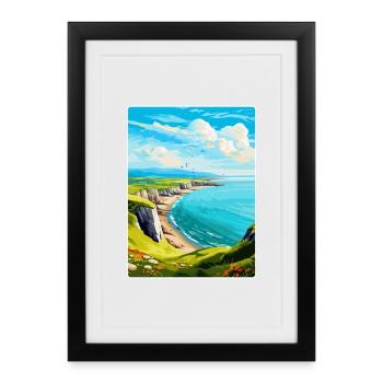 Great Orme Wales Uk Vintage Travel Poster Souvenir - Framed poster (27 × 37 cm) - black - Front