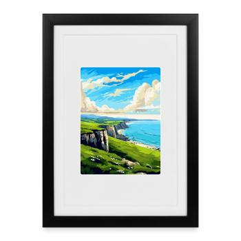 Great Orme Wales Uk Vintage Travel Poster Souvenir - Framed poster (27 × 37 cm) - black - Front