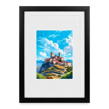 Avila Spain Vintage Travel Poster WPA Art Souvenir - Framed poster (27 × 37 cm) - black - Front