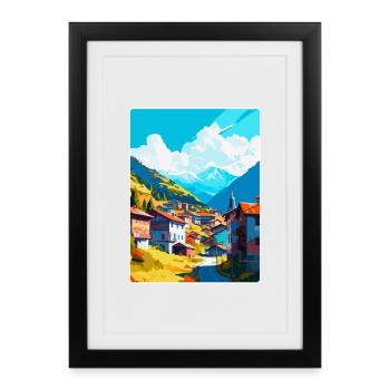 Artvin Turkey Vintage Travel Poster WPA Souvenir - Framed poster (27 × 37 cm) - black - Front