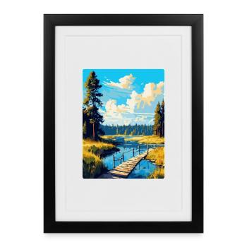 Bory Tucholskie Poland Vintage Travel Poster WPA - Framed poster (27 × 37 cm) - black - Front
