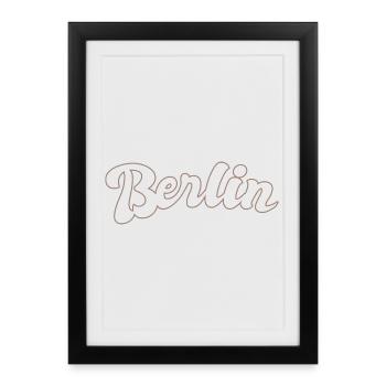 Berlin German Capital lettering - Framed poster (27 × 37 cm) - black - Front