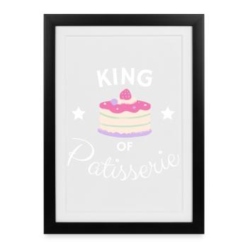 King of pâtisserie - Affiche encadrée (27 × 37 cm) - noir - Devant