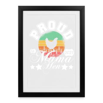 Cercle Soleil Rétro Félin Maman - Affiche encadrée (27 × 37 cm) - noir - Devant
