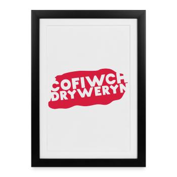 Cofiwch Dryweryn - Affiche encadrée (27 × 37 cm) - noir - Devant