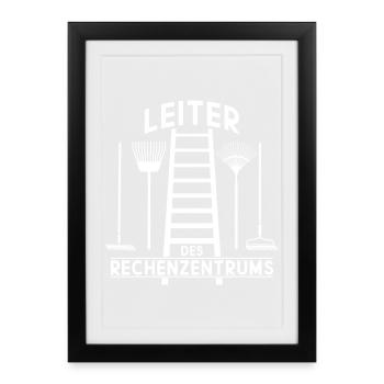 LEITER RECHENZENTRUM - Gerahmtes Poster (27 × 37 cm) - Schwarz - Vorne