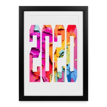 COLORÉ 6E ANNIVERSAIRE 2020 - Affiche encadrée (27 × 37 cm) - noir - Devant