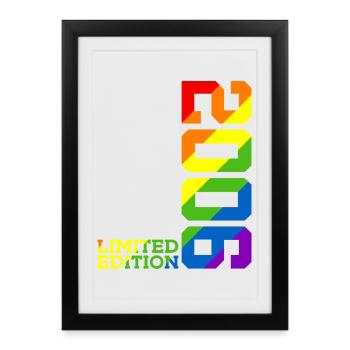 LGBTQ 2006 ARC-EN-CIEL QUEER 19E ANNIVERSAIRE PRIDE - Affiche encadrée (27 × 37 cm) - noir - Devant