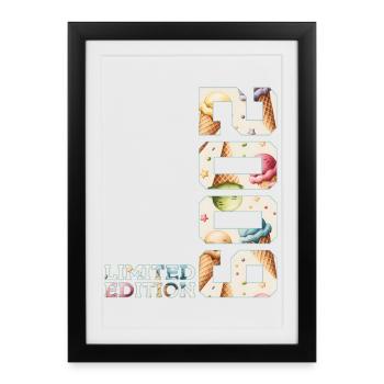ÉDITION LIMITÉE D’ÉTÉ 2009 17E ANNIVERSAIRE DE GLACE - Affiche encadrée (27 × 37 cm) - noir - Devant
