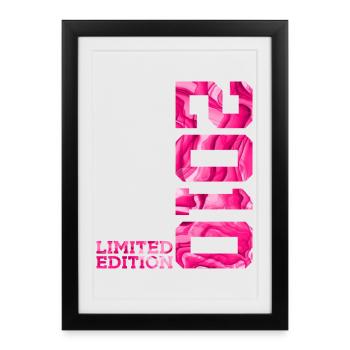16E ANNIVERSAIRE ÉDITION LIMITÉE ROSE 2010 - Affiche encadrée (27 × 37 cm) - noir - Devant