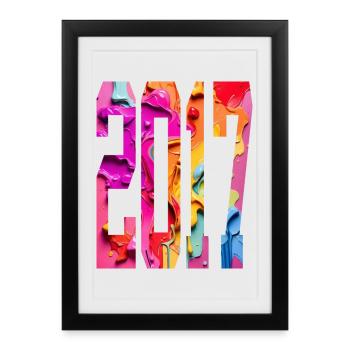 9E ANNIVERSAIRE COLORÉ 2017 - Affiche encadrée (27 × 37 cm) - noir - Devant