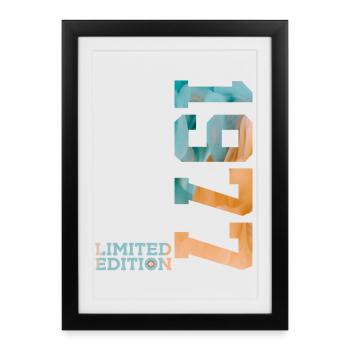 49TH BIRTHDAY LIMITED EDITION 1977 - Framed poster (27 × 37 cm) - black - Front