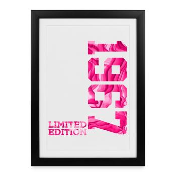 59E ANNIVERSAIRE ÉDITION LIMITÉE ROSE 1967 - Affiche encadrée (27 × 37 cm) - noir - Devant