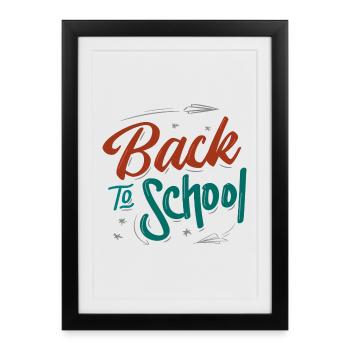 Retour à l’école - Affiche encadrée (27 × 37 cm) - noir - Devant