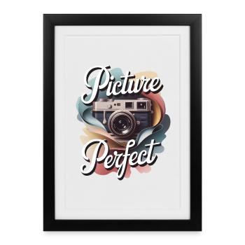 Image parfaite - Affiche encadrée (27 × 37 cm) - noir - Devant