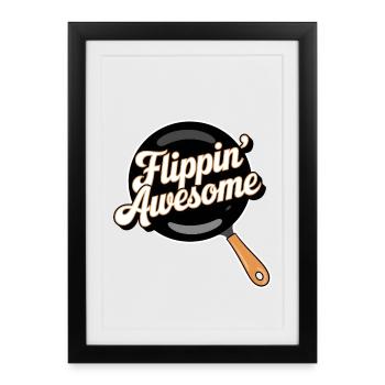 Flippin Awesome - Framed poster (27 × 37 cm) - black - Front