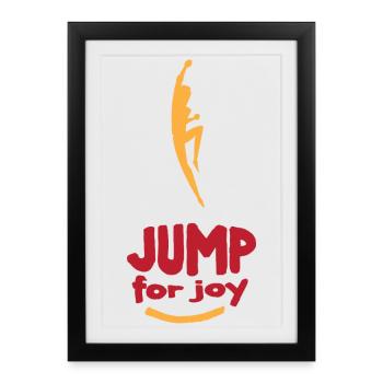 Jump For Joy par JoEp Skate - Affiche encadrée (27 × 37 cm) - noir - Devant