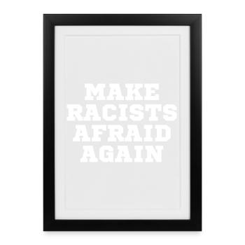 Racists scare again - Framed poster (27 × 37 cm) - black - Front