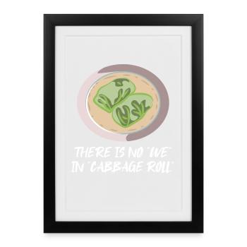 Herzhafte Kohlrouladen Balkanküche - Gerahmtes Poster (27 × 37 cm) - Schwarz - Vorne
