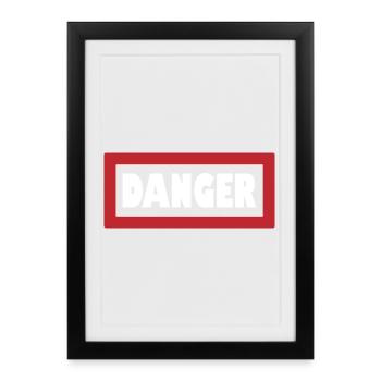 Attention : Le style dans toute sa splendeur - Affiche encadrée (27 × 37 cm) - noir - Devant