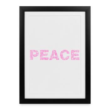 all we need is PEACE - Gerahmtes Poster (27 × 37 cm) - Schwarz - Vorne