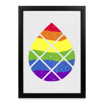 Augsbourg Zirbelnuss LGBT LGBTQPlus - Affiche encadrée (27 × 37 cm) - noir - Devant